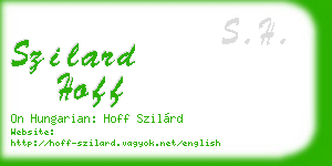 szilard hoff business card